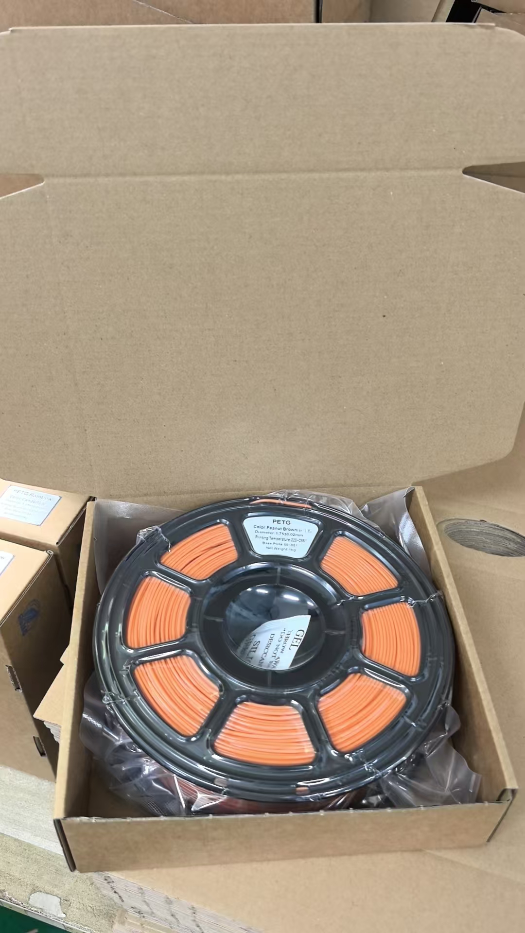 PETG spool packed in box